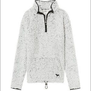 Victoria secret pink frosted marl grey Sherpa